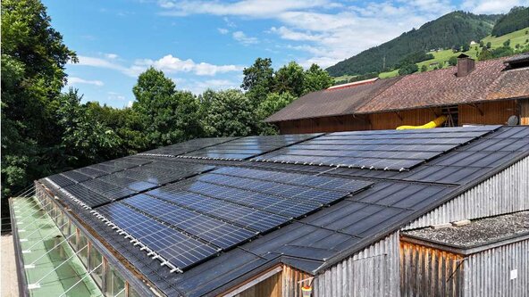 PV Anlage Propstei St. Gerold von oben fotografiert