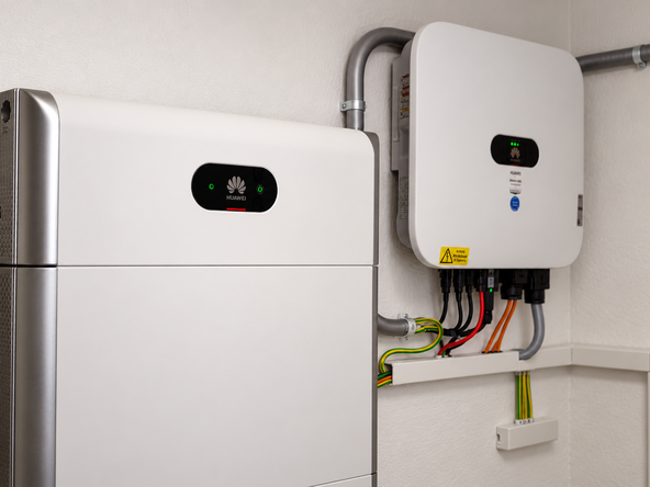 Huawei Wechselrichter und Batteriespeicher einer Photovoltaikanlage
